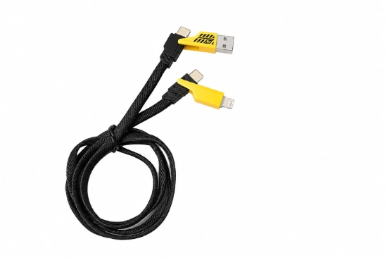 Picture of 4 in 1 Flat Cable  - Black in Yellow
