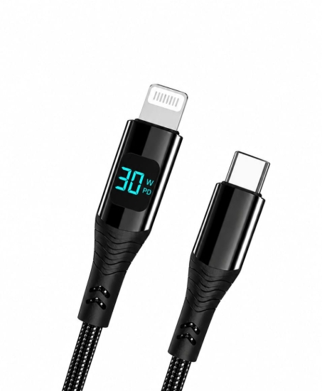 Picture of PD Braid Cable C to L with Screen - 30W